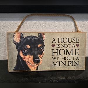 3/$20 Min Pin 'A House Is Not A Home Without A Dog' Hanging Wall Sign Decor